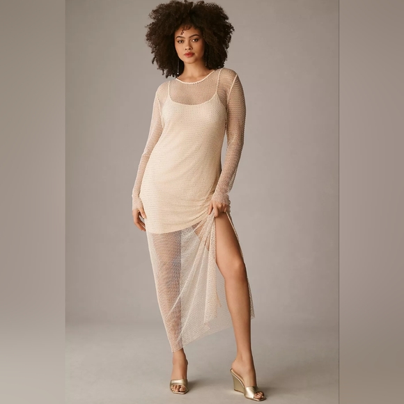 NWT Mesh Sequin Holographic Maxi dress by Sunday in Brooklyn from Anthropologie - Picture 5 of 8